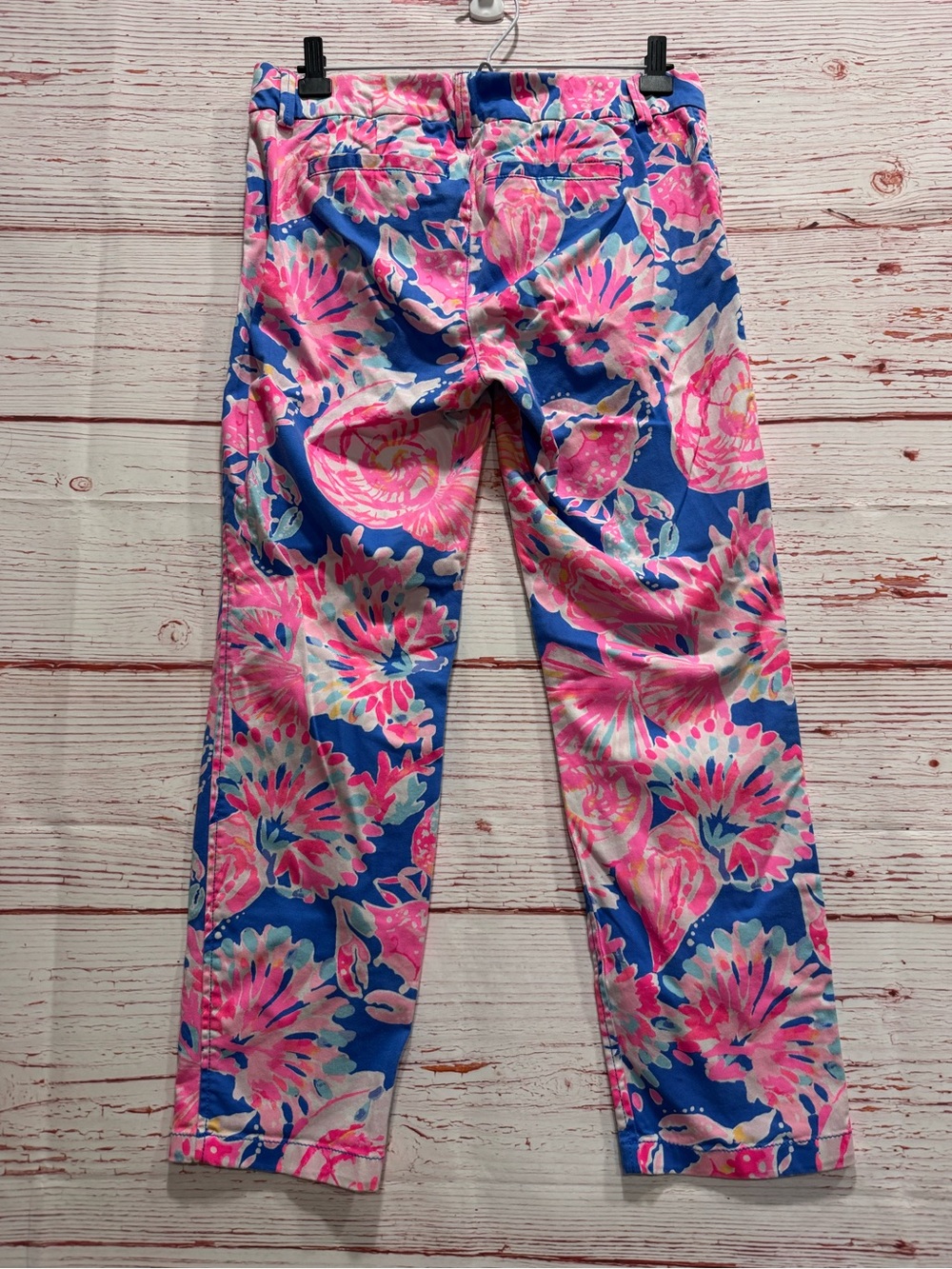 Lilly Pulitzer Sadie Stretch Crop Chino Pant in Bennet Blue Bay Dreamin Sz 0 - Picture 8 of 13